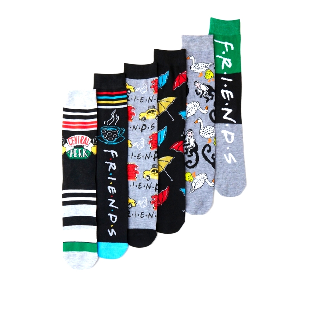 Friends Men's Socks 6-Pack size 8-12